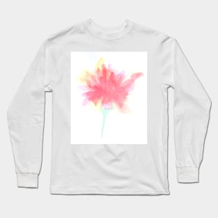 Colored watercolor flower, nature, art decoration, sketch. Illustration hand drawn modern Long Sleeve T-Shirt